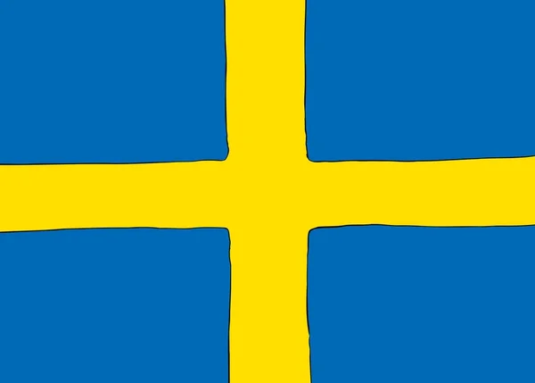 Svenska Nordic kors flagga — Stock vektor