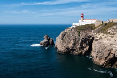 Portekiz, Algarve 'deki Cape St. Vincent deniz feneri, Portekiz' in ve Avrupa kıtasının en güneybatı noktası.
