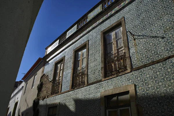 Tiled portuguese building in the downtown of Beja, Alentejo. Por — Stock Photo, Image