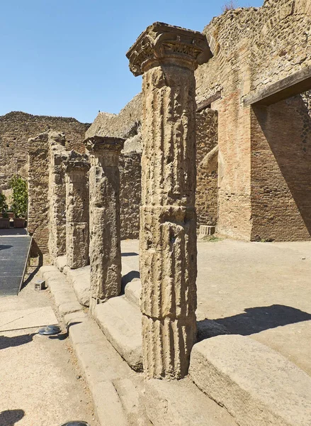 Ruinen von Pompeji, einer antiken römischen Stadt. Pompeji, Kampanien. Italien. — Stockfoto