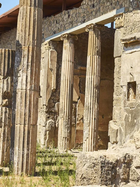 Руїни Помпеї, стародавнього римського міста. Помпеї, кампанія. Італія. — стокове фото