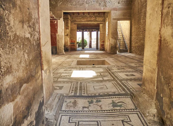 Pompeii, Antik Roma kenti kalıntıları. Pompei, Campania. İtalya. — Stok fotoğraf