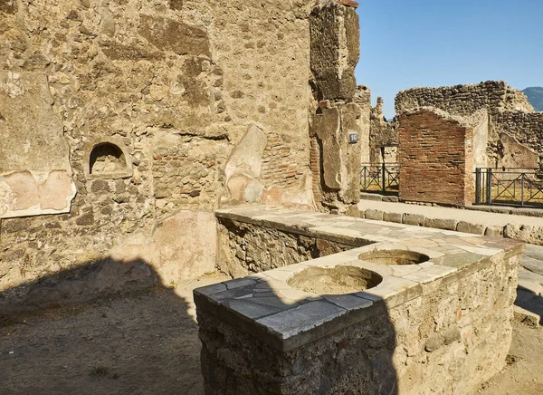 Ruinen von Pompeji, einer antiken römischen Stadt. Pompeji, Kampanien. Italien. — Stockfoto