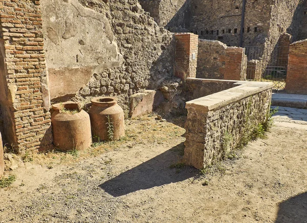 Ruiny Pompejów, starożytnego rzymskiego miasta. Pompeja, Kampania. Włochy. — Zdjęcie stockowe