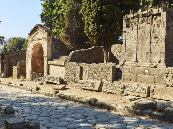 Ruinas de Pompeya, antigua ciudad romana. Pompeya, Campania. Italia . — Foto de Stock