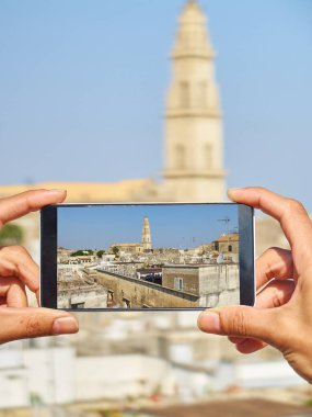 Cattedrale metropolitana di Santa Maria Assunta Katedrali Lecce. Puglia, İtalya.