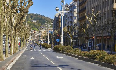 Avenida de la Libertad Avenue in San Sebastian. Basque Country, 