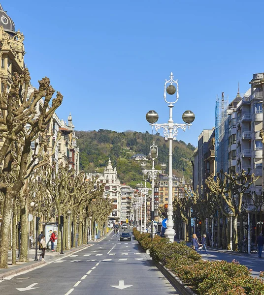 Avenida de la Libertad Avenue a San Sebastian. Paesi Baschi , — Foto Stock