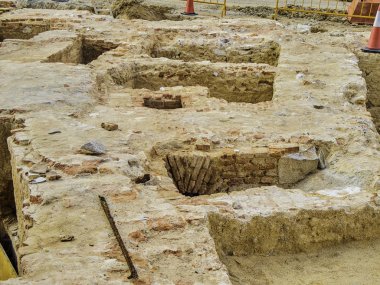 Godoy Sarayı 'nın bodrumlarının kalıntıları. Madrid, İspanya.