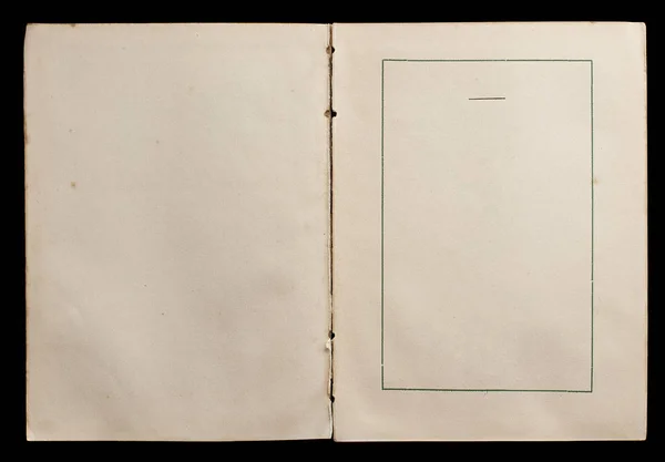 Livre blanc déplié sur les Endpapers . — Photo