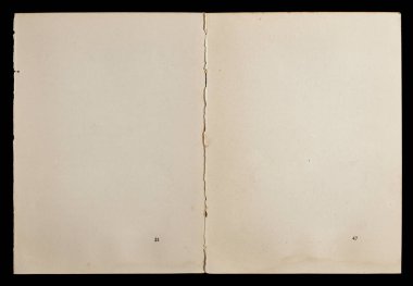 Dokulu sayfaları gösteren antika bir kitap.