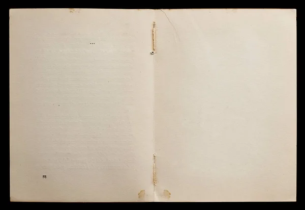 Antikes Buch aufgeklappt mit strukturierten Seiten. — Stockfoto