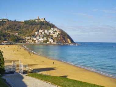 Ondarreta plajı. San Sebastian, Bask Ülkesi. İspanya