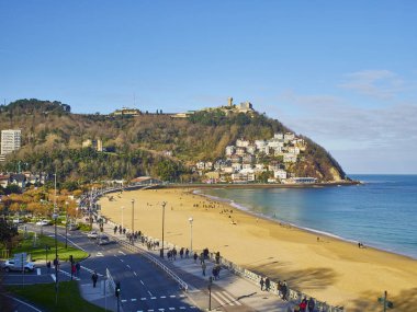 Ondarreta plajı. San Sebastian, Bask Ülkesi. İspanya