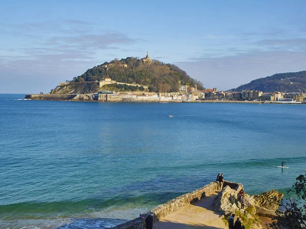 Na baía de Concha. San Sebastian, País Basco. Espanha . — Fotografia de Stock