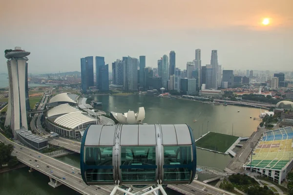 Veduta di Singapore da Singapore Flyer — Foto Stock