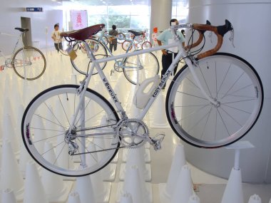 Bangkok, Tayland - 23 Kasım 2012: Vintage Bisiklet Eddy Merckx göstermek A gün Bisiklet Fest 2012 Bangkok