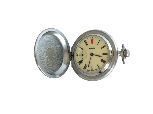 Vintage reloj de bolsillo cazador Molnija — Foto de Stock