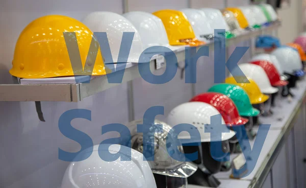 Variety color of safety helmets — Stock Photo, Image