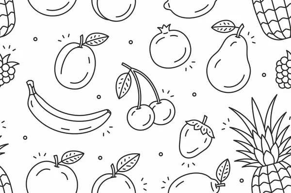 Frutas sem costura padrão —  Vetores de Stock