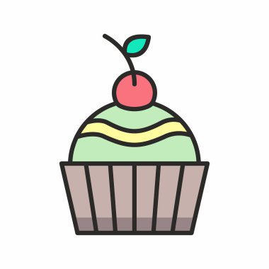 Cupcakes vektör simgesi
