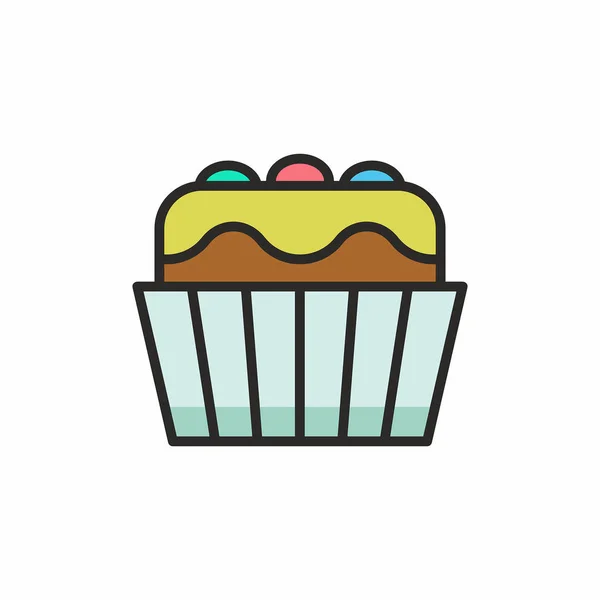 Cupcakes vector icon — Stock Vector