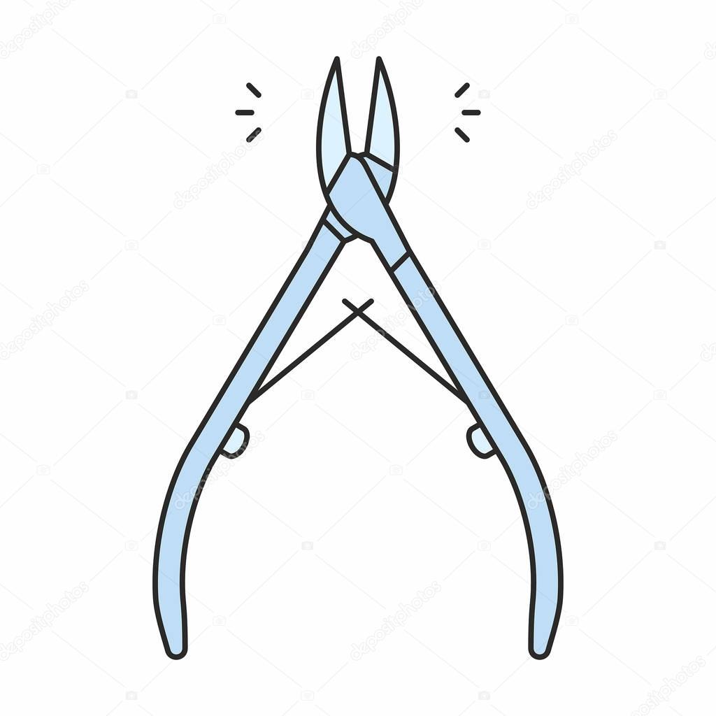 Cuticle nipper icon — Stock Vector © NataliiaVolyk 162436072