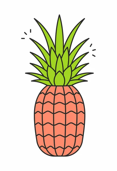 Ananas-Vektorsymbol — Stockvektor