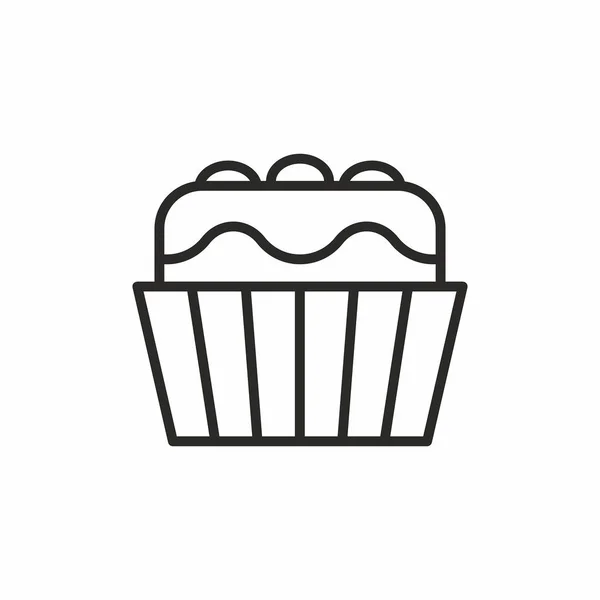 Ícone de vetor de cupcakes — Vetor de Stock