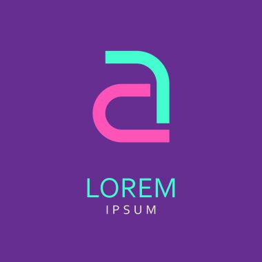  Bir mektup Logo. Vektör simgesi