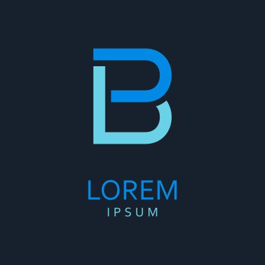 B harfi Logo. Vektör simgesi