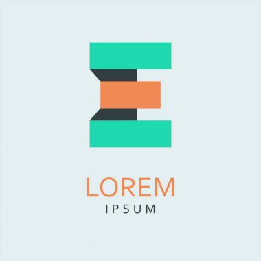   E mektup Logo. Vektör simgesi
