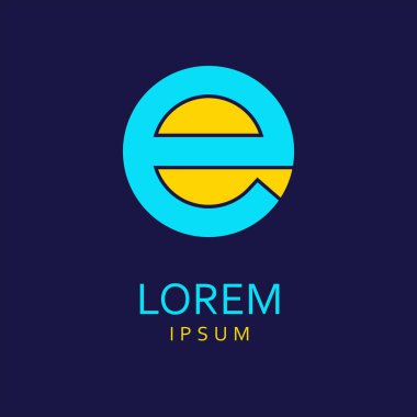   E mektup Logo. Vektör simgesi