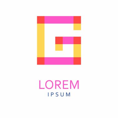  G harfi Logo. Vektör simgesi