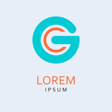  G harfi Logo. Vektör simgesi