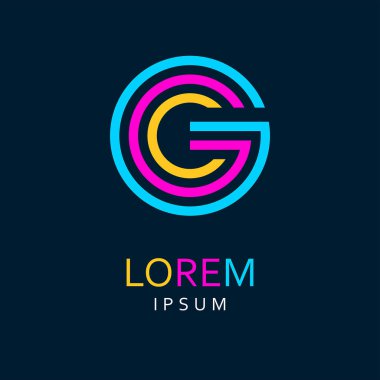  G harfi Logo. Vektör simgesi
