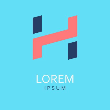 H harfi Logo. Vektör simgesi