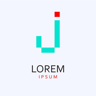 J harfi Logo. Vektör simgesi