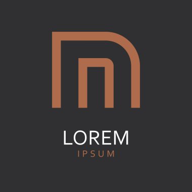 N harfi Logo. Vektör simgesi