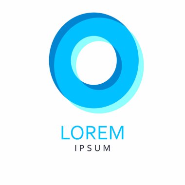  O mektup Logo. Vektör simgesi