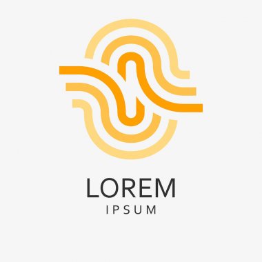  O mektup Logo. Vektör simgesi