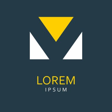 V harfi Logo. Vektör simgesi