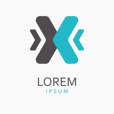 Mektup Logo x. Vektör simgesi