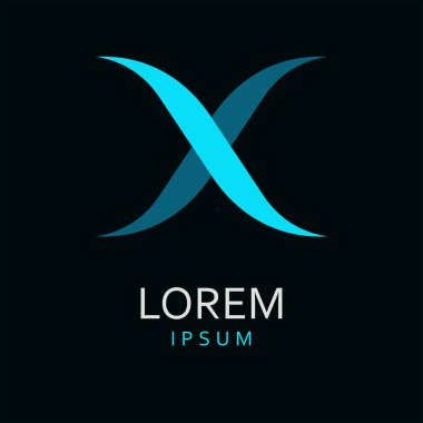 Mektup Logo x. Vektör simgesi