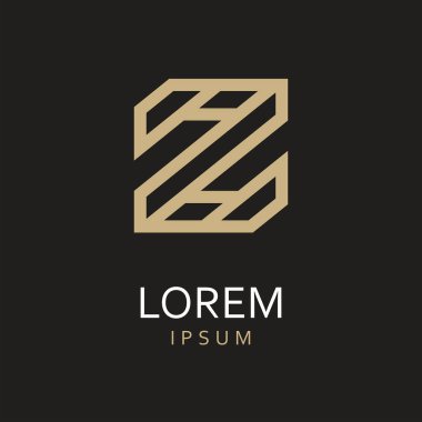 Z harfi Logo. Vektör simgesi
