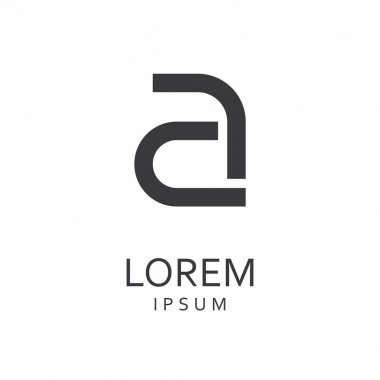 Bir mektup Logo. Vektör simgesi