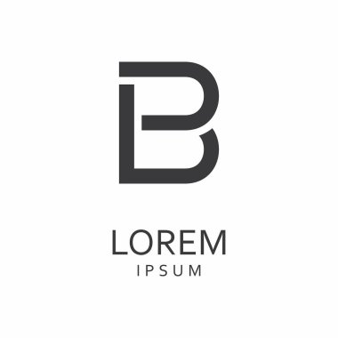B harfi Logo. Vektör simgesi