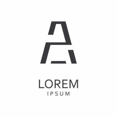 Bir mektup Logo. Vektör simgesi