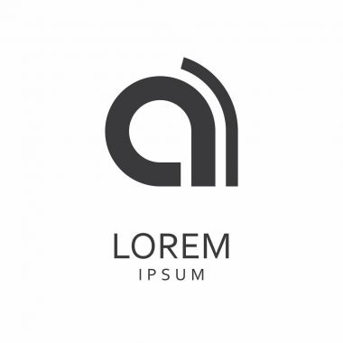 Bir mektup Logo. Vektör simgesi