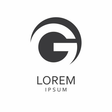 G harfi Logo. Vektör simgesi